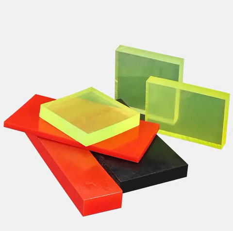 Yellow Polyurethane (PU) elastomer custom parts for abrasion resistance