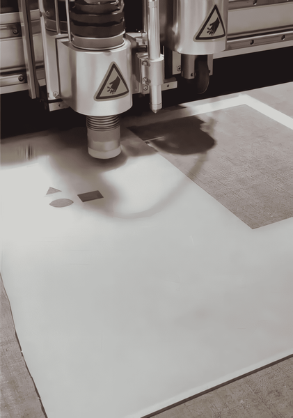 Custom rubber and silicone fabrication capabilities including die-cut gaskets, waterjet-cut part, and extruded sealing profile