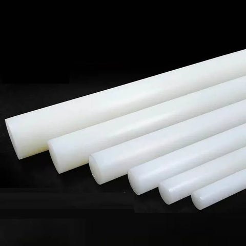 White PVDF fluoropolymer rods for high-purity and chemical handling systems