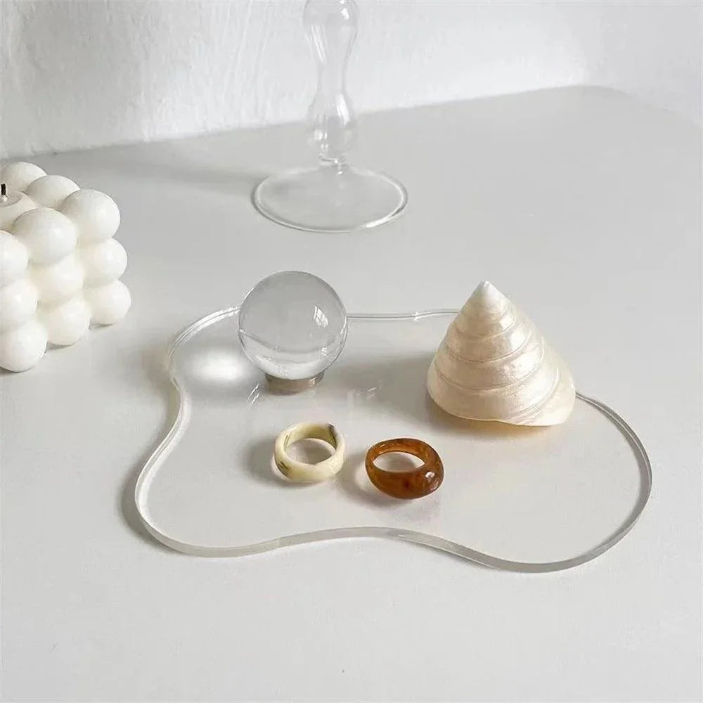 Mini clear acrylic display tile (17x12mm) front view