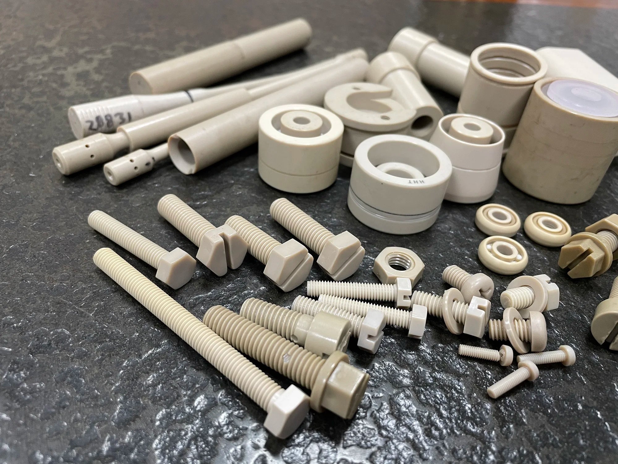 Custom CNC machining service for aerospace grade PEEK plastic rods