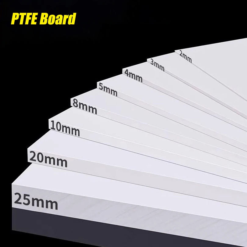 Virgin PTFE board being CNC machined for custom gaskets and precision parts