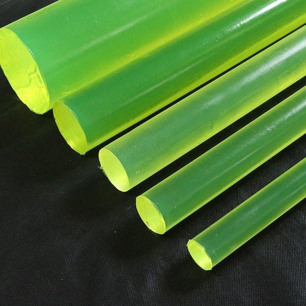 Yellow polyurethane rod 500mm length for industrial use