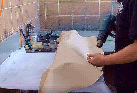 ABS hot air gun blow molding