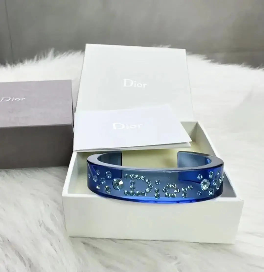 Blue Translucent Acrylic Bracelet Trend
