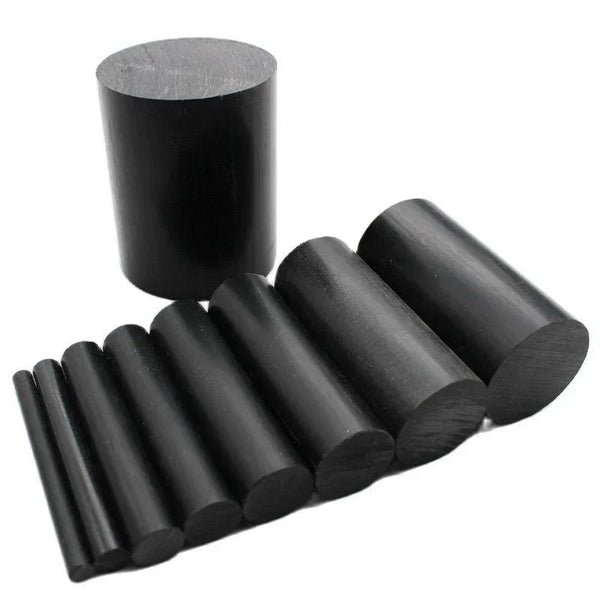 PA6 nylon rod black 10mm × 500mm for CNC and DIY machining